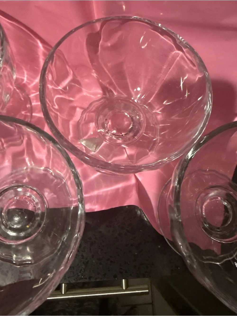 Libbey Vintage Clear Glass Pedestal Dessert Bowls - Set of 6